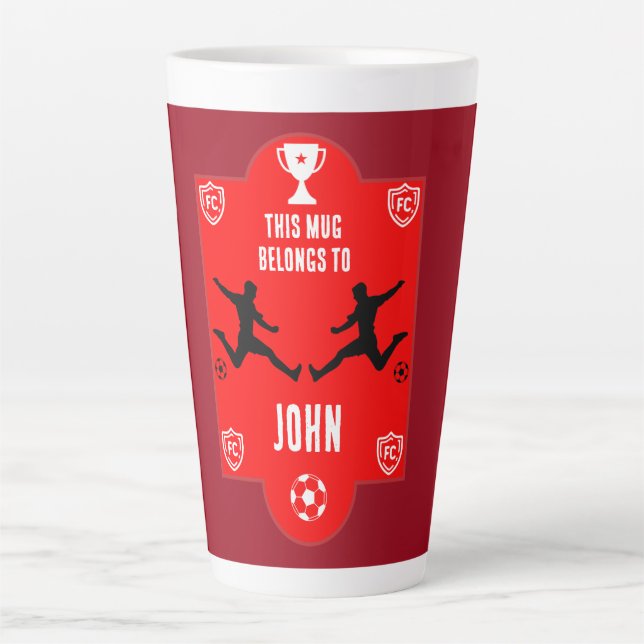 Soccer Football Accessories Latte Mug (Front)