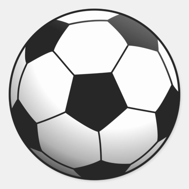 Soccer Football Ball Classic Round Sticker (Front)