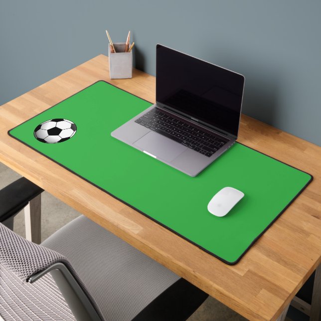 Soccer Football Ball on Green Desk Mat (Office 2)