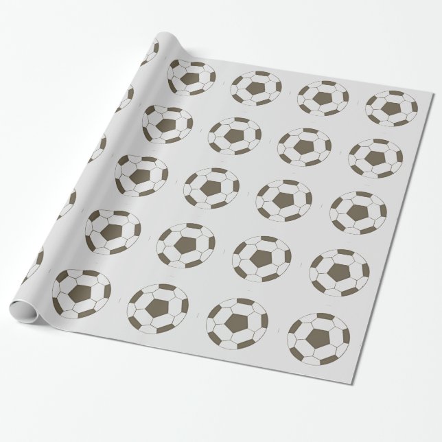 Soccer Football Ball Pop Art Wrapping Paper (Unrolled)