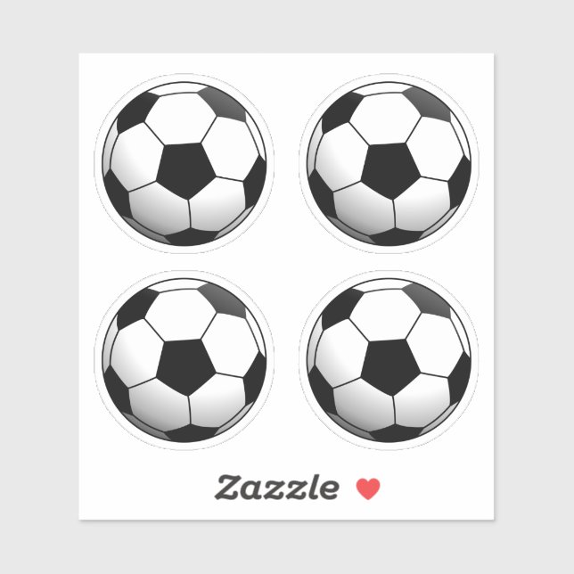 Soccer Football Ball Set of 4 (Sheet)