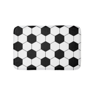Soccer Football Ball Texture Bath Mat