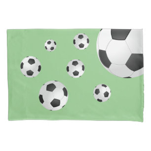 Soccer Football Balls Green Kids Boy  Pillowcase