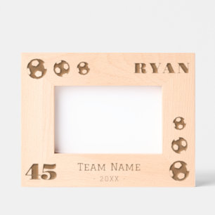 Soccer Football Balls Player Number Team Name  Etched Frames