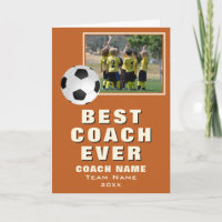 Soccer Football Best Coach Ever Team Photo