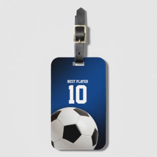 Soccer Football Best Player No. Luggage Tag