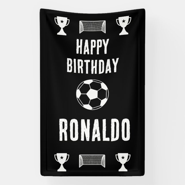 Soccer Football  Birthday  Banner (Vertical)