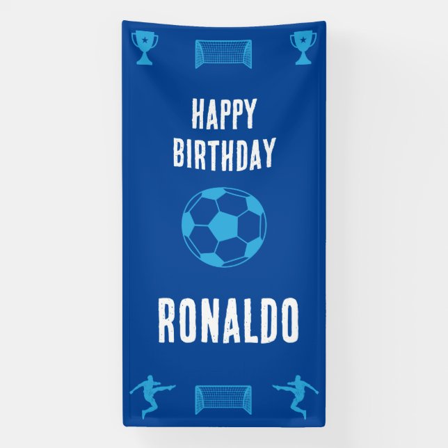 Soccer Football  Birthday  Banner (Vertical)