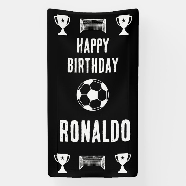 Soccer Football  Birthday  Banner (Vertical)