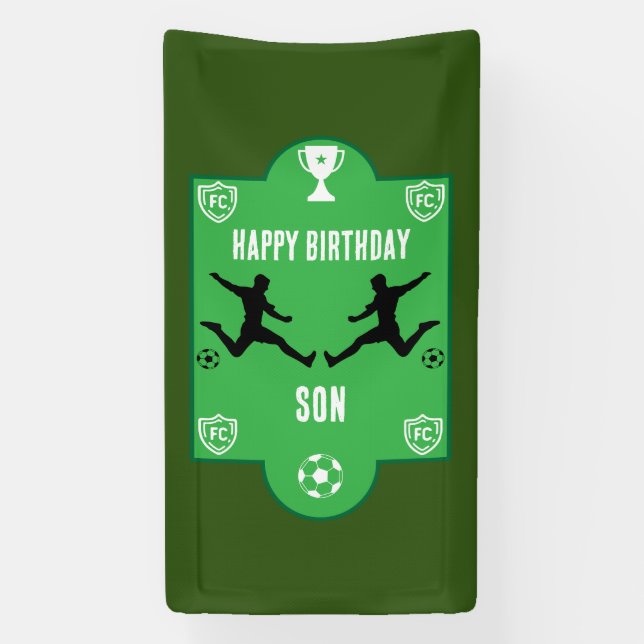 Soccer Football  Birthday  Banner (Vertical)