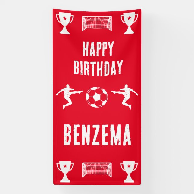 Soccer Football  Birthday  Banner (Vertical)