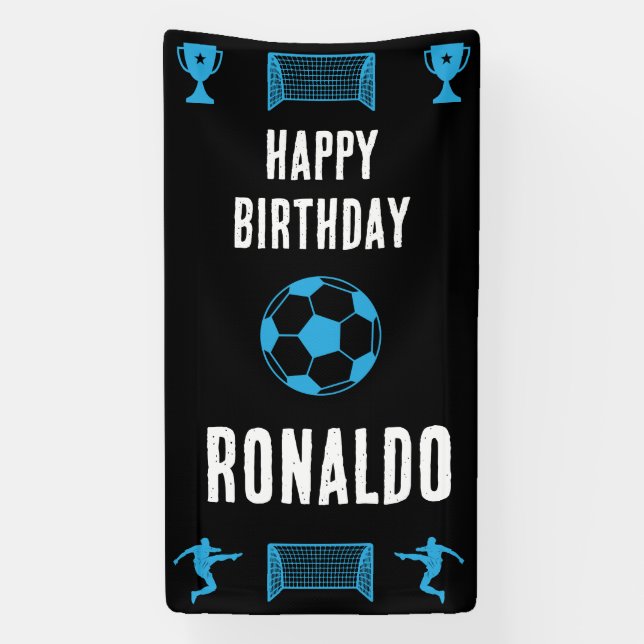 Soccer Football  Birthday  Banner (Vertical)