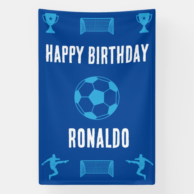 Soccer Football  Birthday  Banner (Vertical)