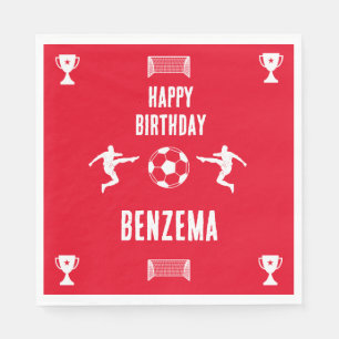 Soccer Football Birthday Banner Napkin