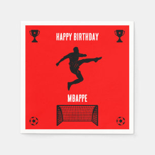 Soccer Football  Birthday  Banner Napkin