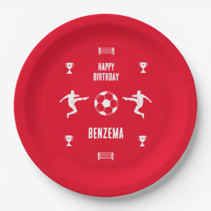 Soccer Football  Birthday  Banner Paper Plate