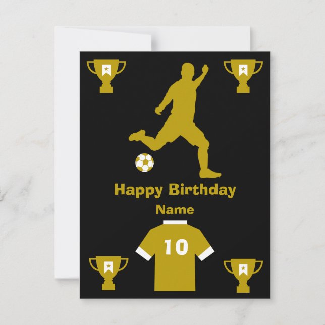 Soccer Football  Birthday Card (Front)