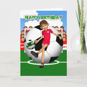 Soccer Football Birthday Greeting Card
