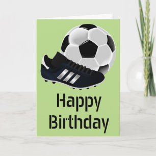 Soccer / Football  birthday theme soccer ball Card