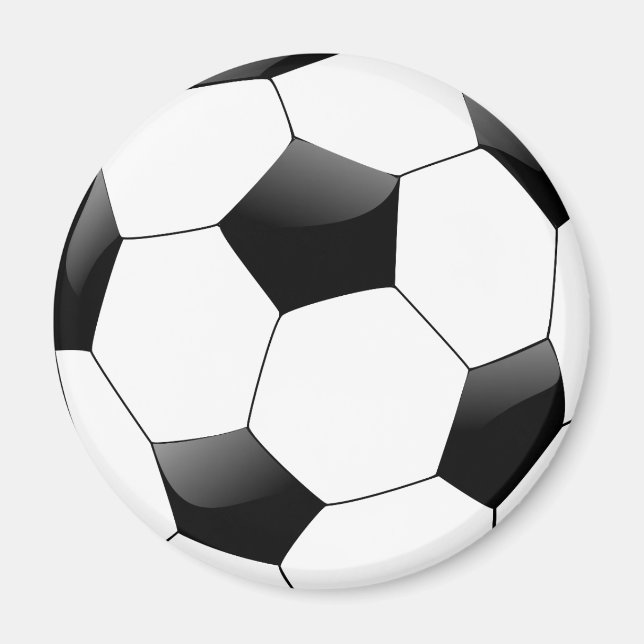Soccer Football Black & White Magnet (Front)