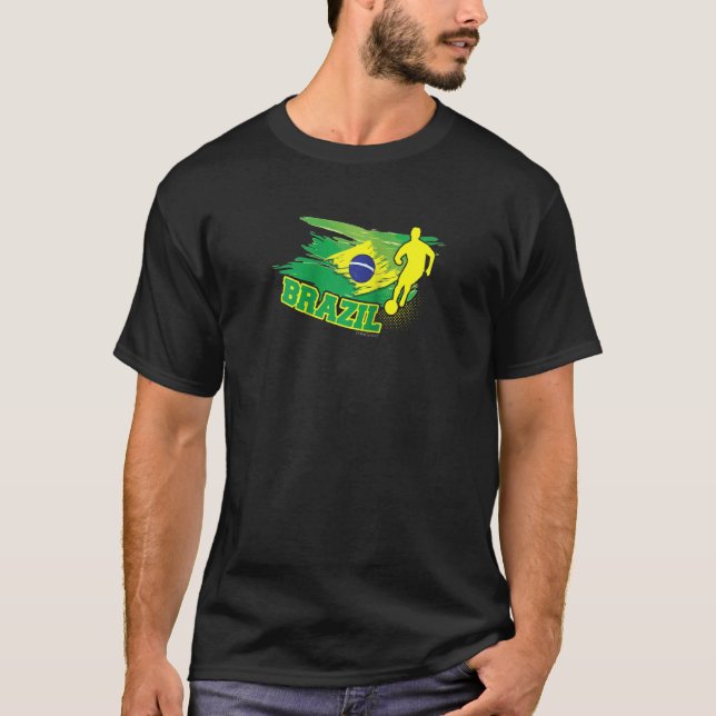 Soccer Football Brazil Brazilian National Team Pla T-Shirt (Front)