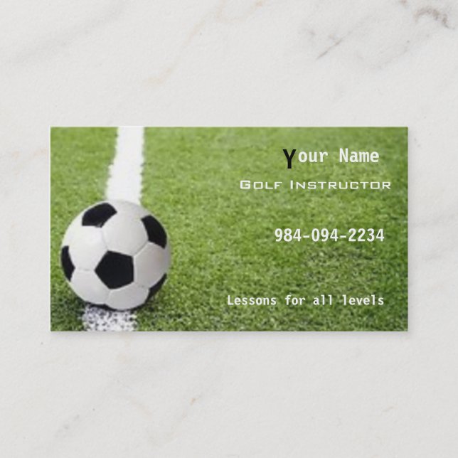 Soccer football business card (Front)