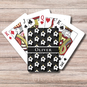 Soccer Football Christmas Holiday Decorations Name Playing Cards