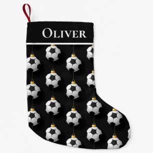 Soccer Football Christmas Holiday Decorations Name Small Christmas Stocking