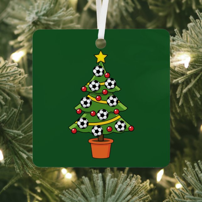 Soccer Football Christmas Tree Metal Tree Decoration (Insitu)