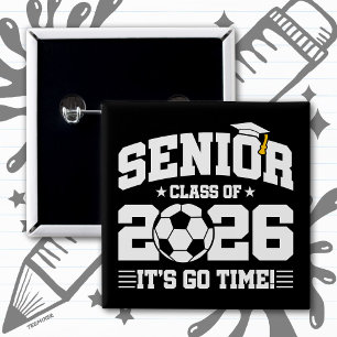 Soccer Football Class 2026 Graduation Senior 2026 15 Cm Square Badge