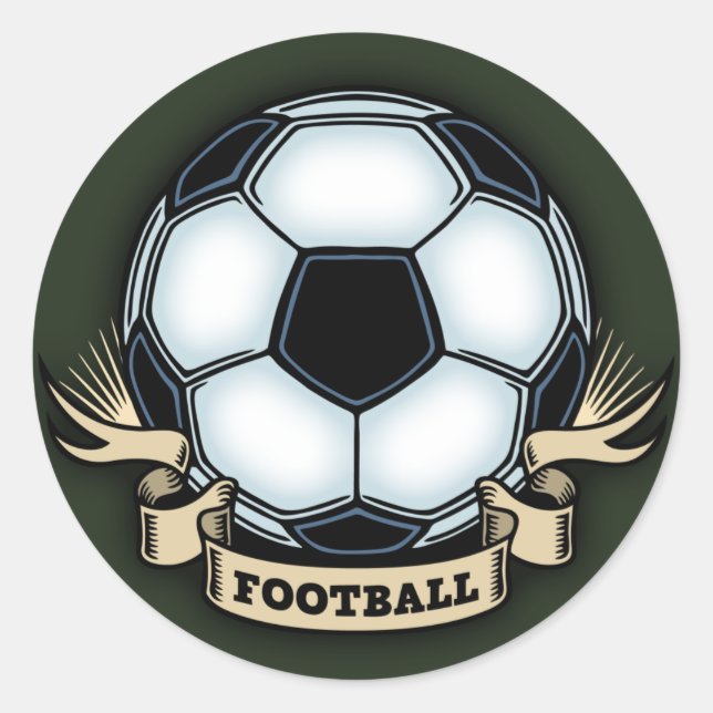 Soccer Football Classic Round Sticker (Front)