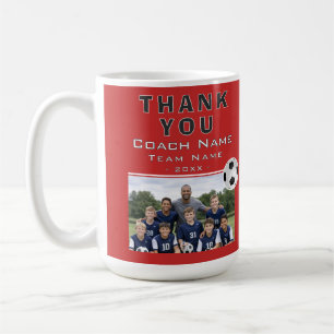 Soccer Football Coach Team Photo Coffee Mug