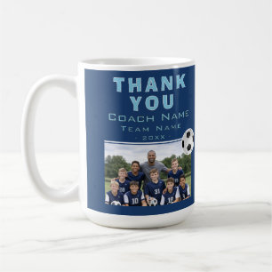 Soccer Football Coach Team Photo Coffee Mug