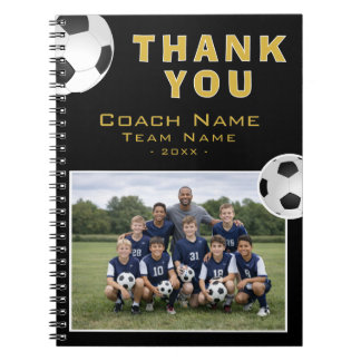 Soccer Football Coach Team Photo Notebook