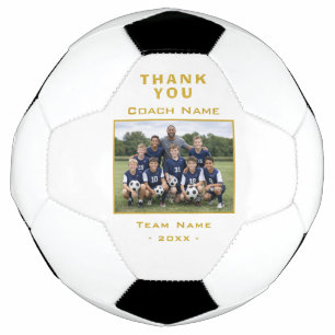 Soccer Football Coach Thank You Team Photo