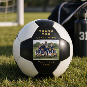 Soccer Football Coach Thank You Team Photo