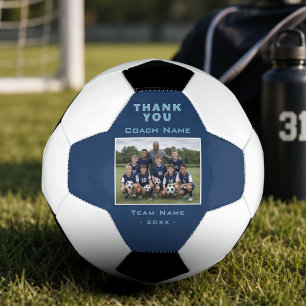 Soccer Football Coach Thank You Team Photo