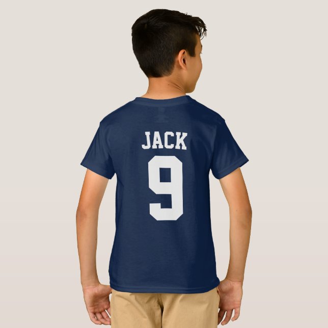 Soccer Football Custom Name And Number T-Shirt (Back Full)