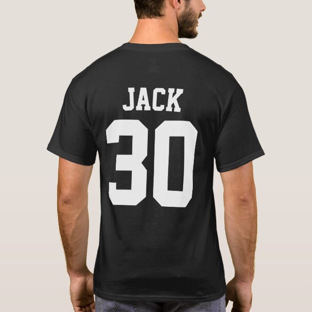 Soccer Football Custom Name And Number T-Shirt (Back)
