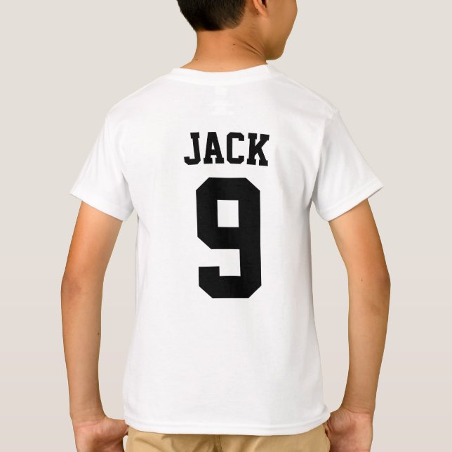 Soccer Football Custom Name And Number T-Shirt (Back)