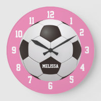 Soccer Football Custom Name Pink