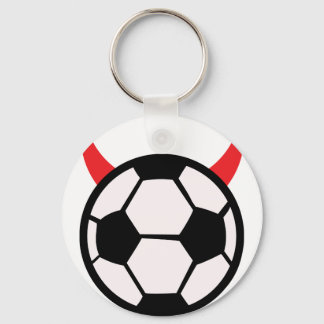 soccer football devil key ring