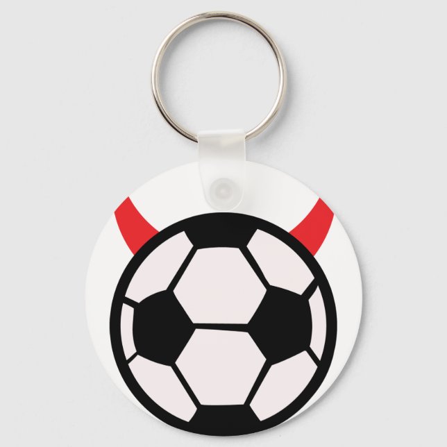 soccer football devil key ring (Front)