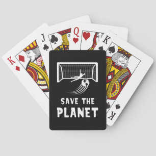 Soccer Football Earth Day Save The Planet Playing Cards