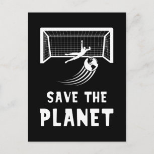 Soccer Football Earth Day Save The Planet Postcard