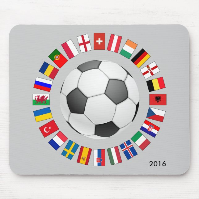 Soccer Football European Championship 2016 Mouse Mat (Front)