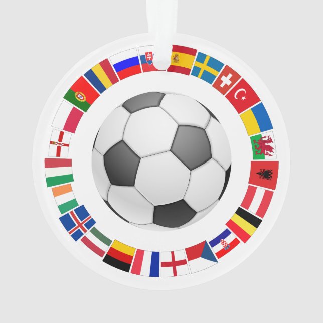 Soccer Football European Championship 2016 Ornament (Back)