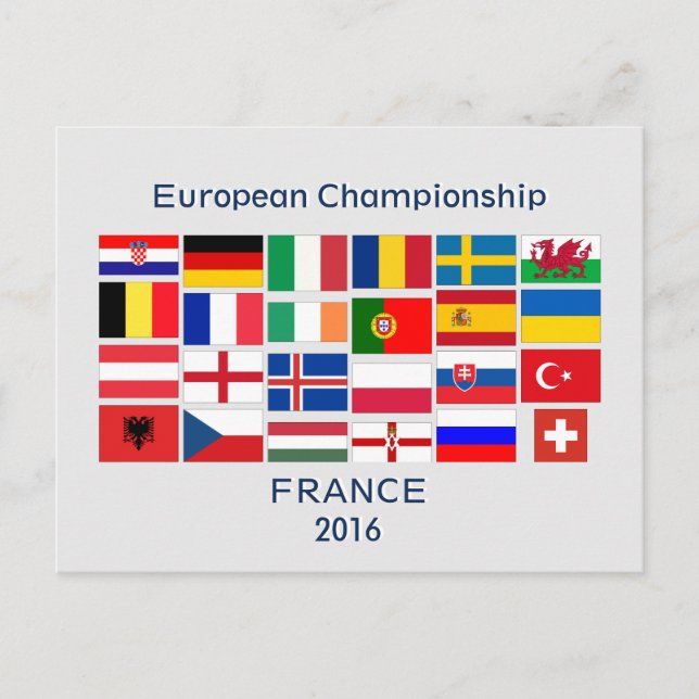Soccer Football European Championship 2016 Postcard (Front)