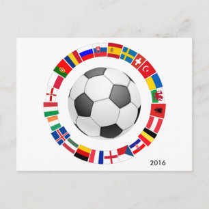 Soccer Football European Championship 2016 Postcard