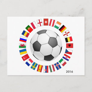 Soccer Football European Championship 2016 Postcard